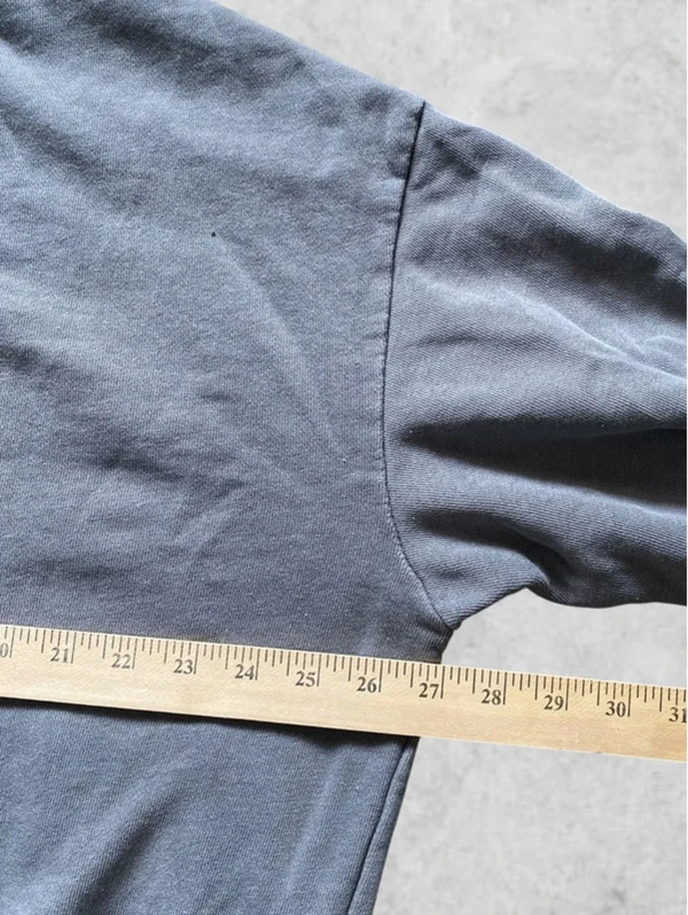 Pull&Bear Men Sweatshirt S Boxy Loose Gray Cotton Vintage Wash Soft Pullover